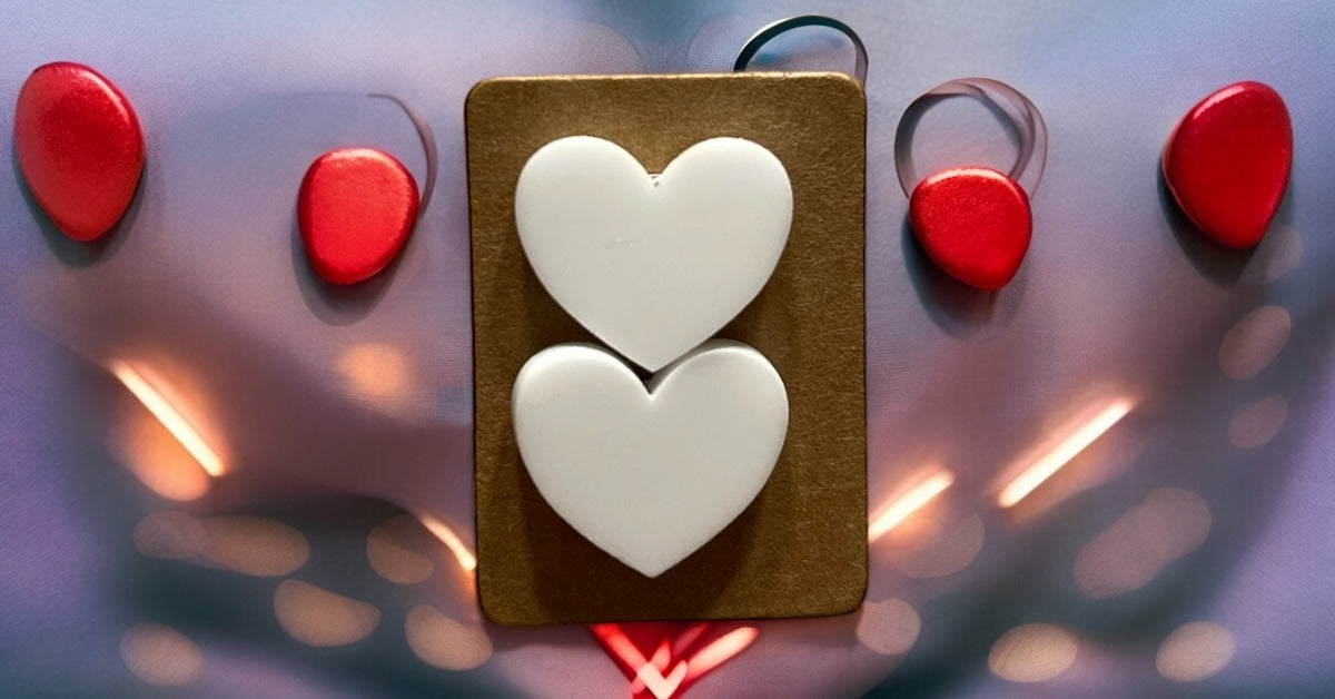 Acrylic White Heart Stud Earring