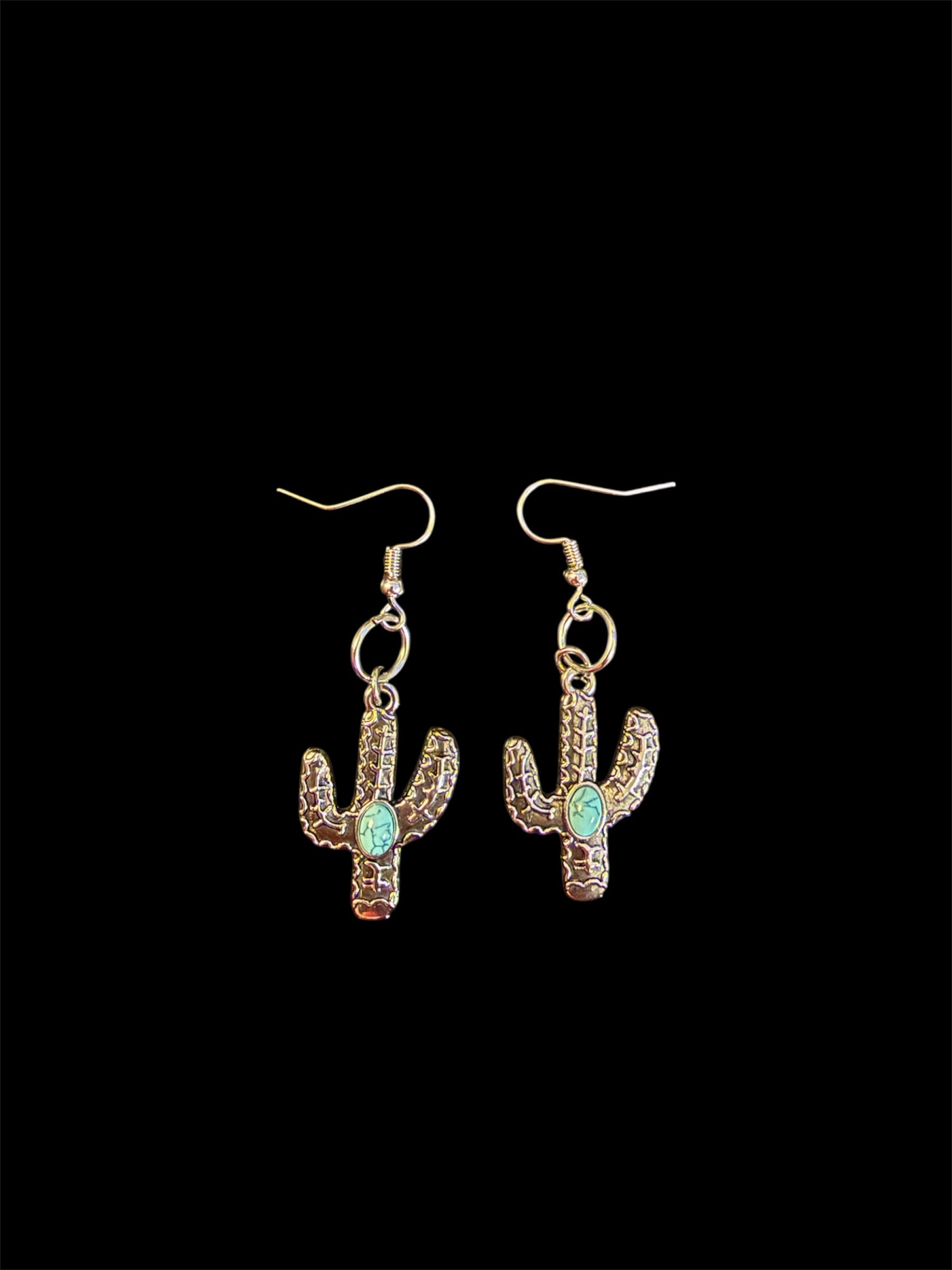 Turquoise Cactus Dangle
