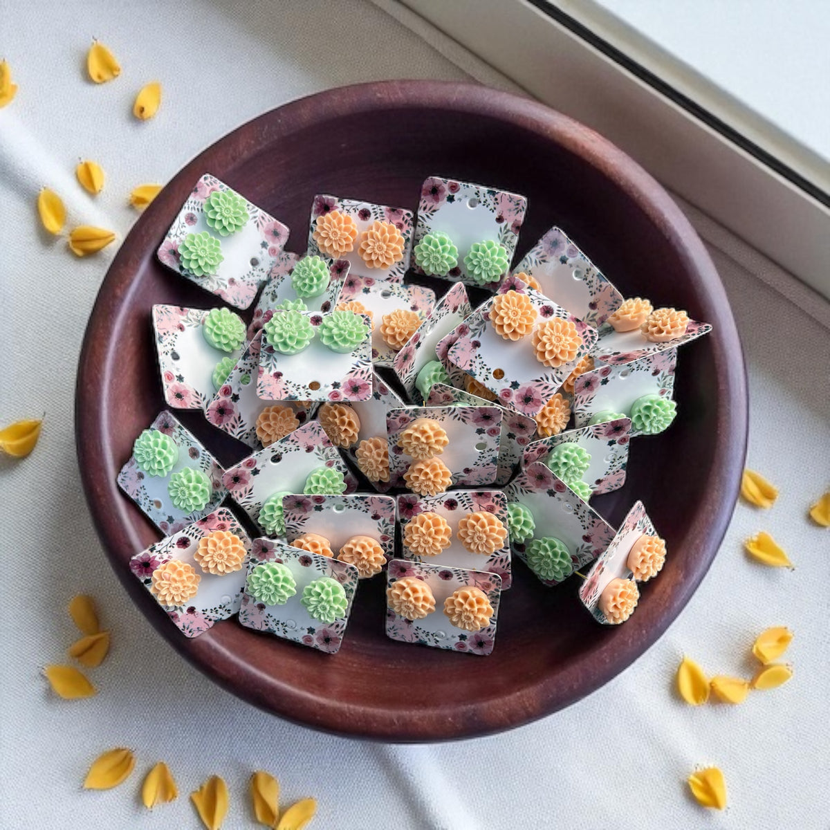 Assorted Flower Stud Earrings