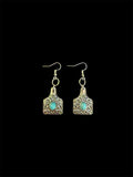 Turquoise Cowtag Dangle