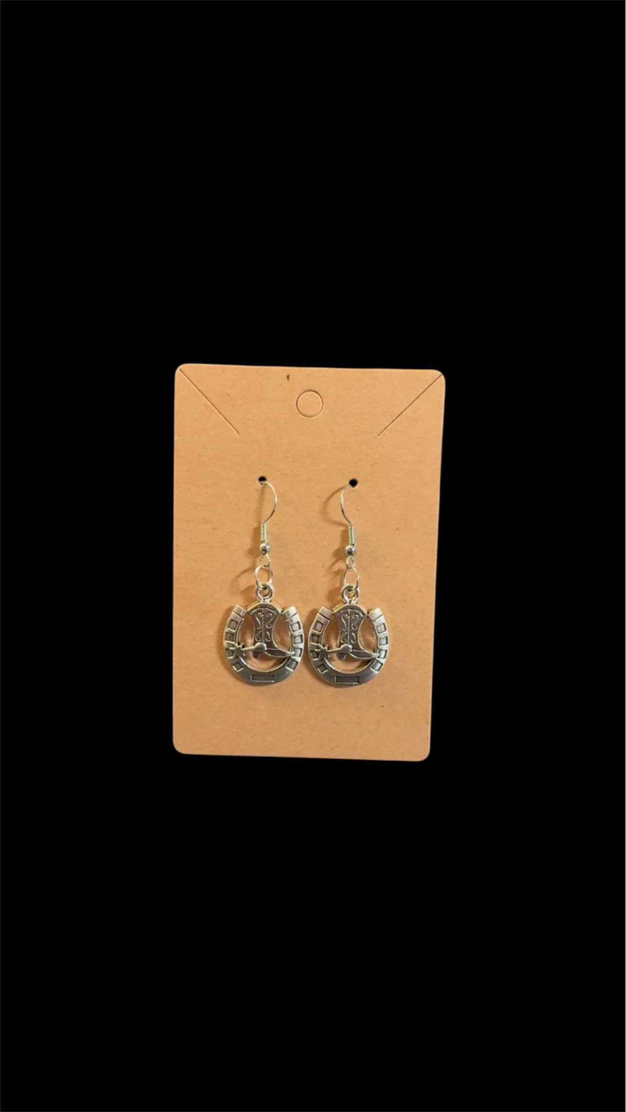 Boot and Horseshoe Dangle Earring