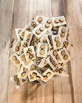 Wooden Baseball Stud Earrings