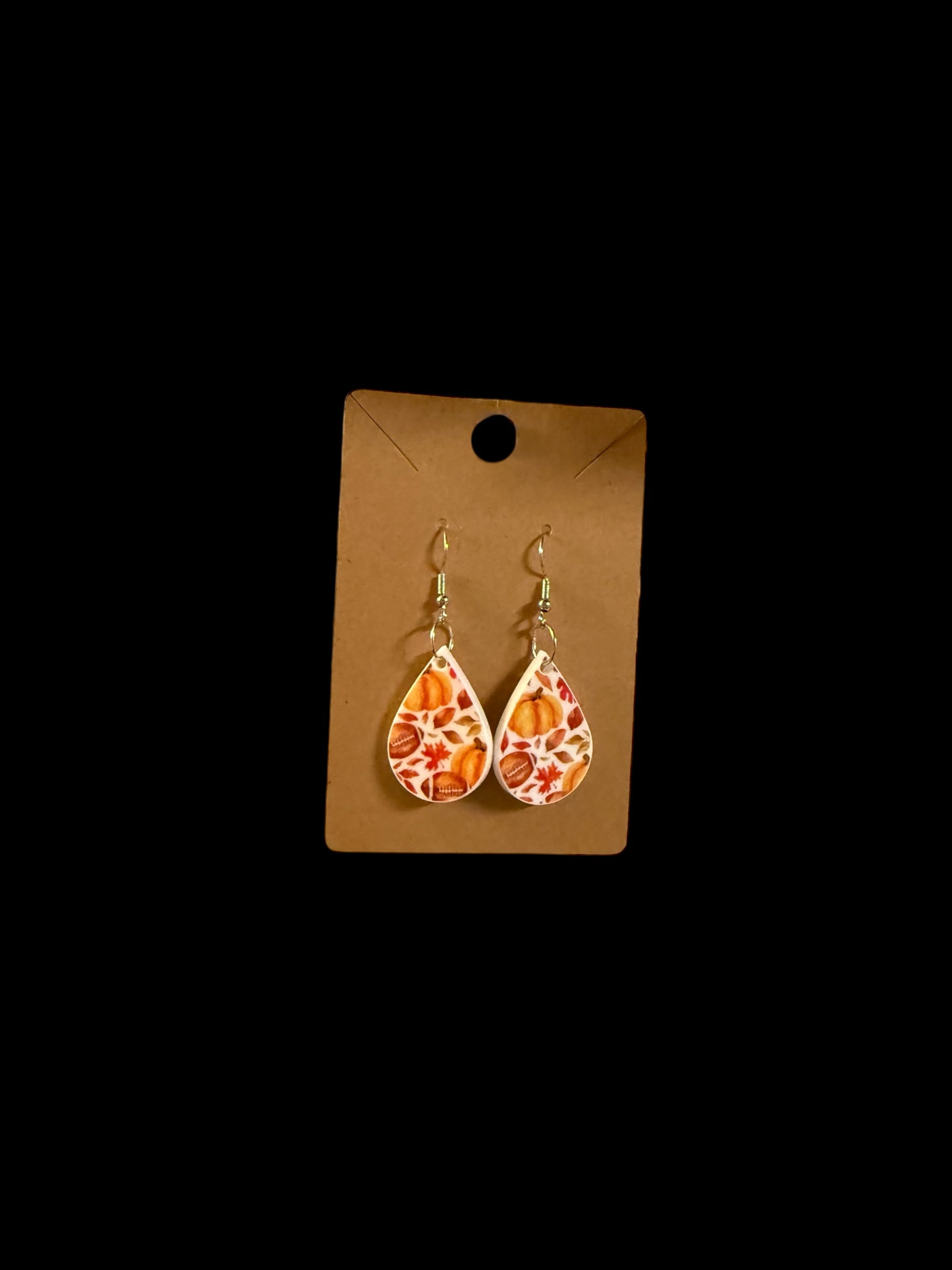 Fall and Football Teardrop Dangle Earring