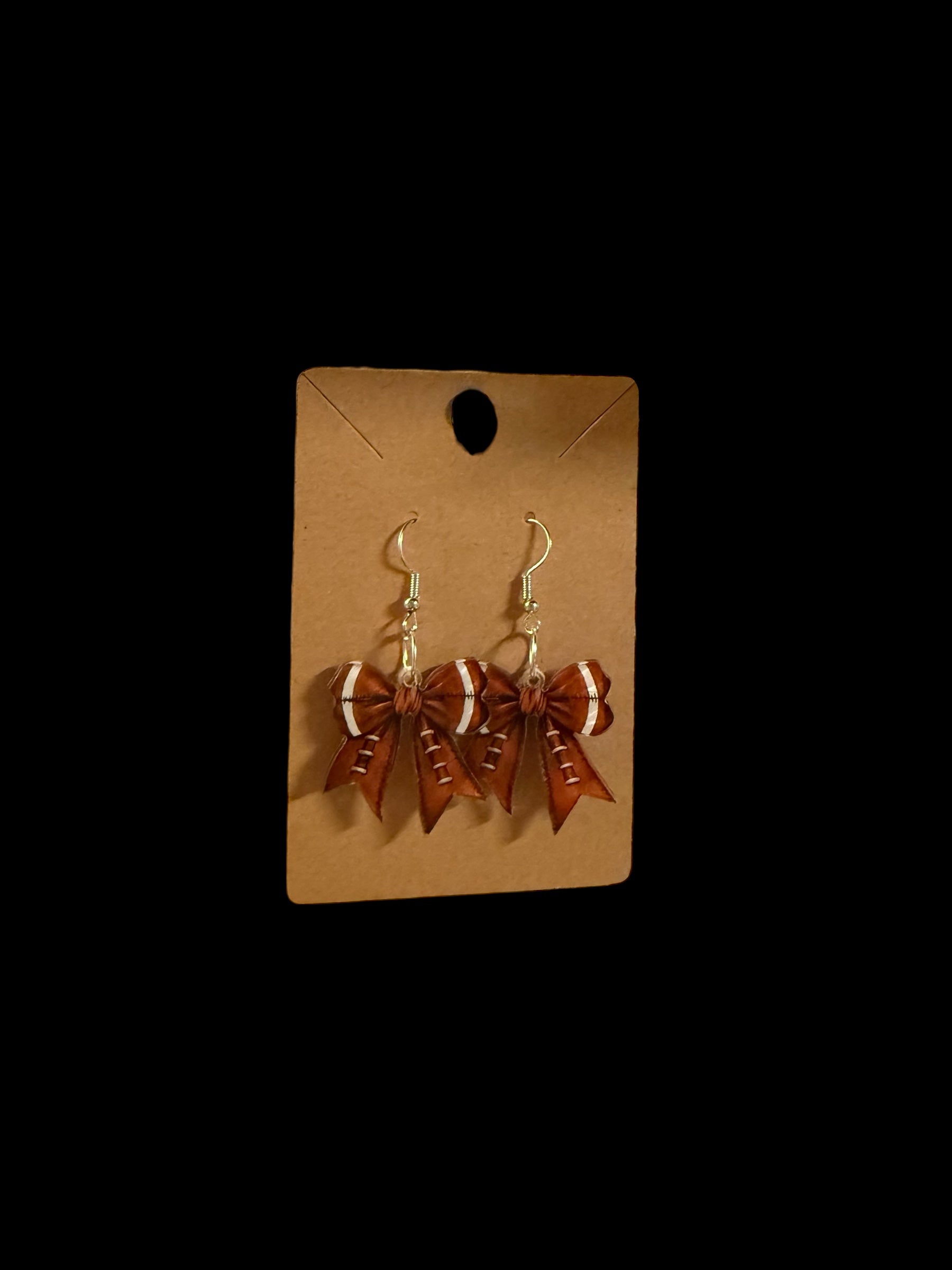 Football Bow Dangle Earring
